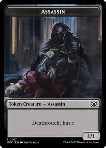 Assassin // Knight (0010) Double-sided Token - Commander: March of the Machine (MOC) #17 // 10 - Token Magic: The Gathering Trading Card