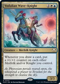 Vodalian Wave-Knight - Commander: March of the Machine (MOC) #43 - Rare Magic: The Gathering Trading Card