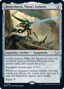 Bitterthorn, Nissa's Animus - Commander: March of the Machine (MOC) #45 - Rare Magic: The Gathering Trading Card