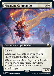Firemane Commando (Extended Art) - Commander: March of the Machine (MOC) #81 - Rare Magic: The Gathering Trading Card