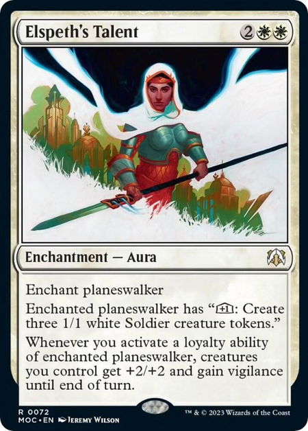 Elspeth's Talent - Commander: March of the Machine Magic: The Gathering trading card