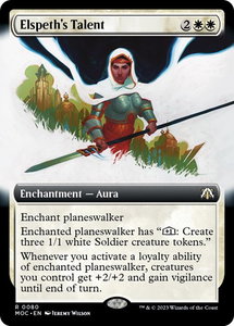 Elspeth's Talent (Extended Art) - Commander: March of the Machine (MOC) #80 - Rare Magic: The Gathering Trading Card