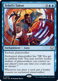 Teferi's Talent - Commander: March of the Machine (MOC) #74 - Rare Magic: The Gathering Trading Card