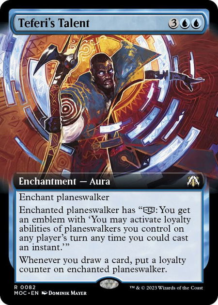 Teferi's Talent (Extended Art) - Commander: March of the Machine Magic: The Gathering trading card