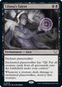 Liliana's Talent - Commander: March of the Machine (MOC) #76 - Rare Magic: The Gathering Trading Card
