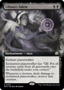 Liliana's Talent (Extended Art) - Commander: March of the Machine (MOC) #84 - Rare Magic: The Gathering Trading Card