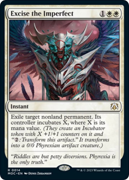 Excise the Imperfect trading card from Commander: March of the Machine Excise the Imperfect - Commander: March of the Machine Magic: The Gathering trading card