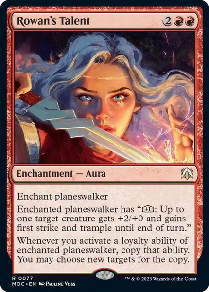 Rowan's Talent trading card from Commander: March of the Machine Rowan's Talent - Commander: March of the Machine Magic: The Gathering trading card