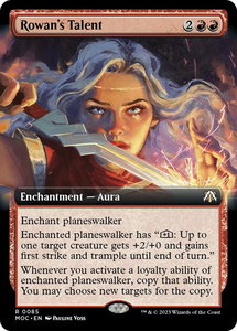 Rowan's Talent (Extended Art) - Commander: March of the Machine (MOC) #85 - Rare Magic: The Gathering Trading Card