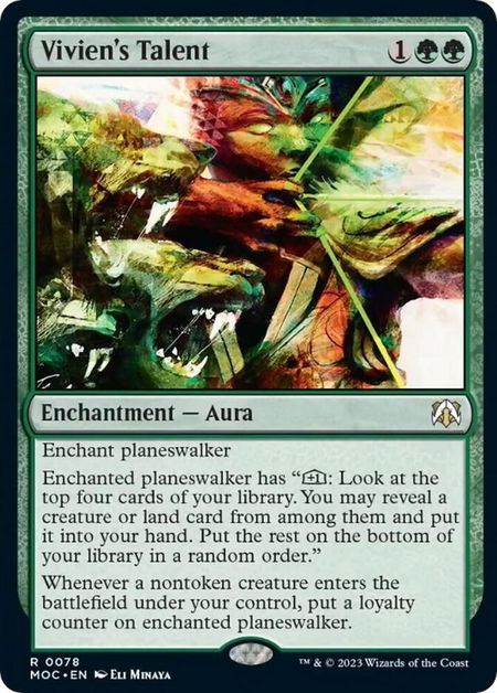 Vivien's Talent - Commander: March of the Machine Magic: The Gathering trading card