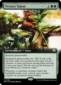 Vivien's Talent (Extended Art) - Commander: March of the Machine (MOC) #86 - Rare Magic: The Gathering Trading Card