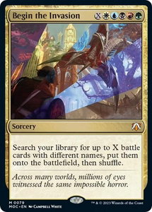 Begin the Invasion - Commander: March of the Machine (MOC) #79 - Mythic Rare Magic: The Gathering Trading Card