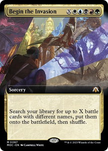 Begin the Invasion (Extended Art) - Commander: March of the Machine (MOC) #87 - Mythic Rare Magic: The Gathering Trading Card