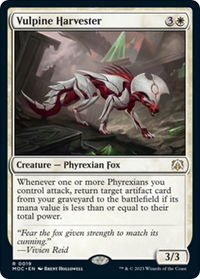 Vulpine Harvester - Commander: March of the Machine (MOC) #19 - Rare Magic: The Gathering Trading Card