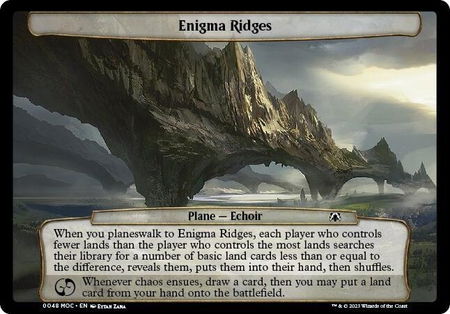 Enigma Ridges - Planechase: March of the Machine Magic: The Gathering trading card