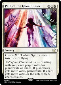 Path of the Ghosthunter - Commander: March of the Machine (MOC) #18 - Rare Magic: The Gathering Trading Card