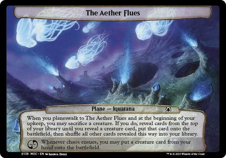 The Aether Flues - Planechase: March of the Machine Magic: The Gathering trading card