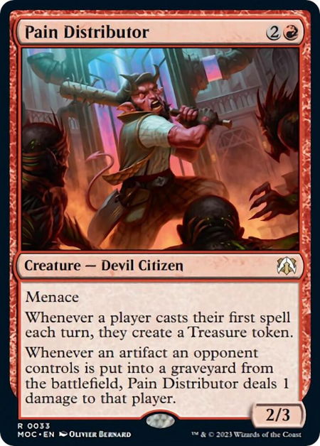 Pain Distributor trading card from Commander: March of the Machine Pain Distributor - Commander: March of the Machine Magic: The Gathering trading card