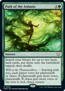 Path of the Animist - Commander: March of the Machine (MOC) #38 - Rare Magic: The Gathering Trading Card