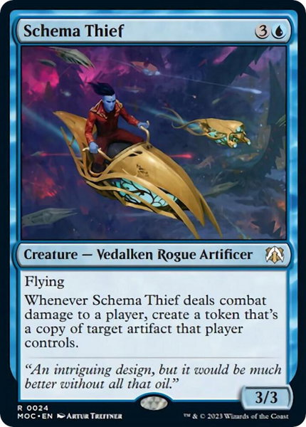 Schema Thief trading card from Commander: March of the Machine Schema Thief - Commander: March of the Machine Magic: The Gathering trading card
