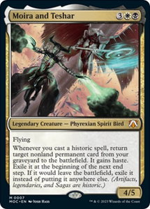 Moira and Teshar - Commander: March of the Machine (MOC) #7 - Mythic Rare Magic: The Gathering Trading Card