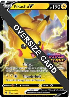 Pikachu V - 043/185 (Vivid Voltage Stamped) - Jumbo Cards Pokémon trading card