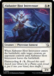 Alabaster Host Intercessor - March of the Machine (MOM) #3 - Common Magic: The Gathering Trading Card