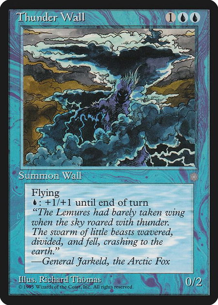 Thunder Wall - Ice Age Magic: The Gathering trading card