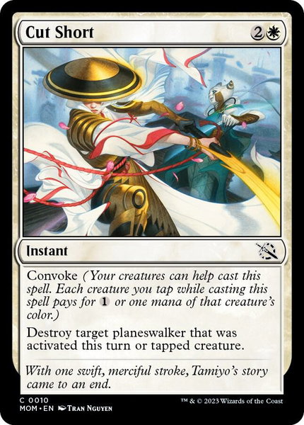 Cut Short trading card from March of the Machine Cut Short - March of the Machine Magic: The Gathering trading card