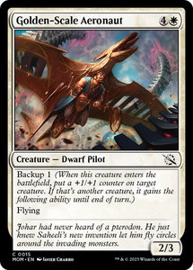Golden-Scale Aeronaut - March of the Machine (MOM) #15 - Common Magic: The Gathering Trading Card