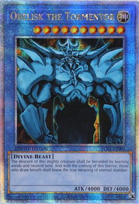 Obelisk the Tormentor (Quarter Century Secret Rare) - Legendary Collection: 25th Anniversary Edition (LC01) #LC01-EN001 - Quarter Century Secret Rare YuGiOh Trading Card