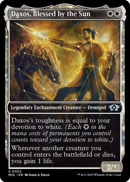 Daxos, Blessed by the Sun - March of the Machine: Multiverse Legends Magic: The Gathering trading card
