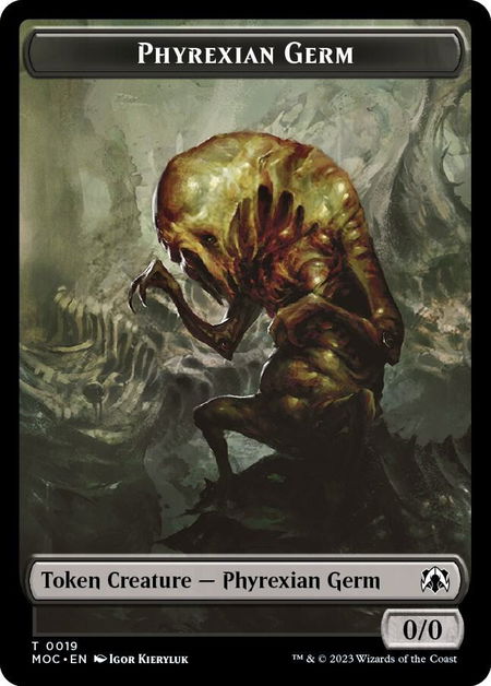 Phyrexian Germ // Myr Double-Sided Token - Commander: March of the Machine Magic: The Gathering trading card