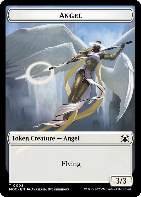 Angel // Demon Double-Sided Token - Commander: March of the Machine Magic: The Gathering trading card