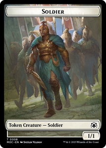 Soldier // Insect Double-sided Token - Commander: March of the Machine (MOC) #8 // 31 - Token Magic: The Gathering Trading Card