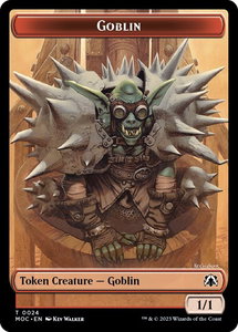 Goblin // Eldrazi Double-sided Token - Commander: March of the Machine (MOC) #24 // 1 - Token Magic: The Gathering Trading Card