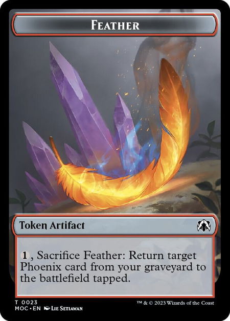 Feather // Servo Double-sided Token - Commander: March of the Machine Magic: The Gathering trading card
