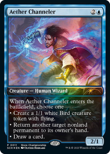 Aether Channeler trading card from Game Day & Store Championship Promos Aether Channeler - Game Day & Store Championship Promos Magic: The Gathering trading card