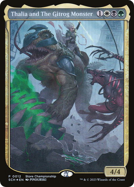Thalia and The Gitrog Monster - Game Day & Store Championship Promos Magic: The Gathering trading card