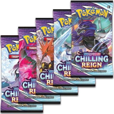 Chilling Reign Booster Pack Art Bundle [Set of 5] - SWSH06: Chilling Reign Pokémon trading card
