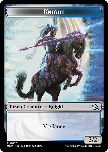 Knight Token - March of the Machine Magic: The Gathering trading card