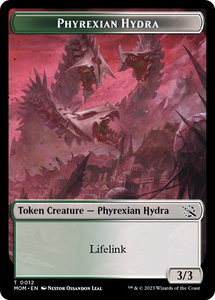 Phyrexian Hydra Token (0012) - March of the Machine (MOM) #12 - Token Magic: The Gathering Trading Card