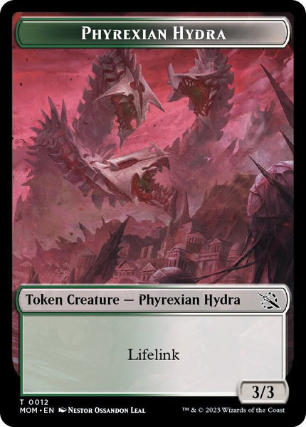 Phyrexian Hydra Token (0012) trading card from March of the Machine Phyrexian Hydra Token (0012) - March of the Machine Magic: The Gathering trading card