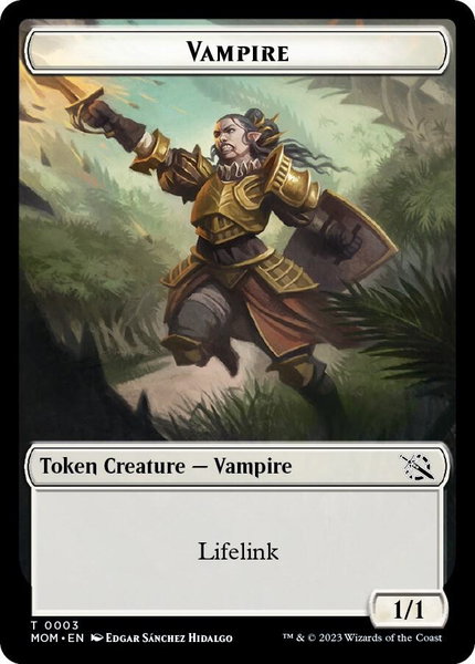 Vampire Token trading card from March of the Machine Vampire Token - March of the Machine Magic: The Gathering trading card