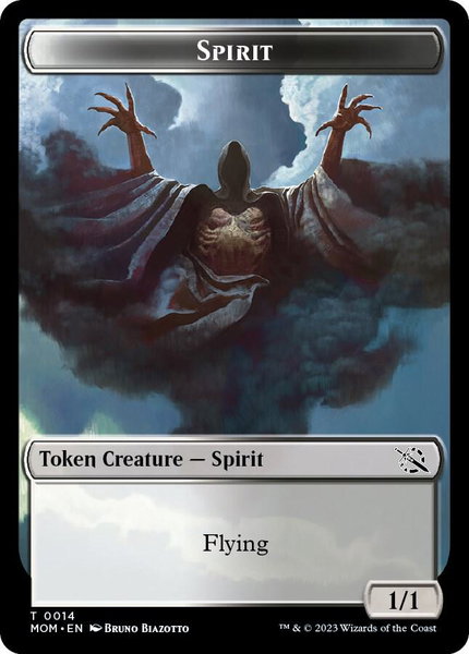 Spirit Token (0014) - March of the Machine Magic: The Gathering trading card
