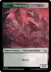 Phyrexian Hydra Token (0011) - March of the Machine (MOM) #11 - Token Magic: The Gathering Trading Card
