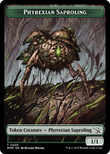 Phyrexian Saproling Token - March of the Machine (MOM) #8 - Token Magic: The Gathering Trading Card