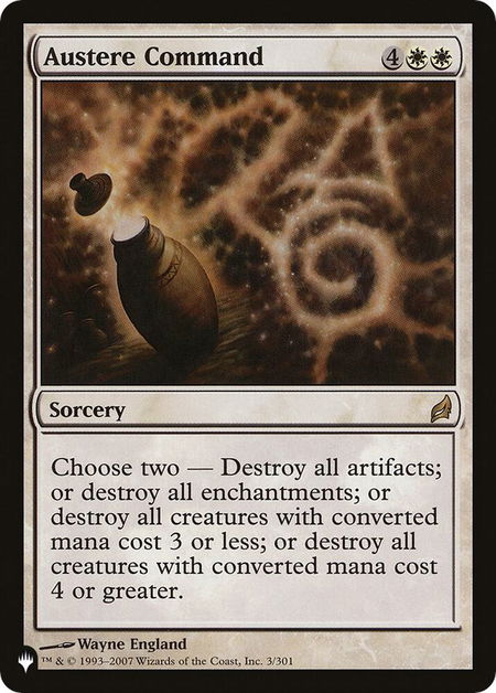 Austere Command (LRW) - The List Reprints Magic: The Gathering trading card