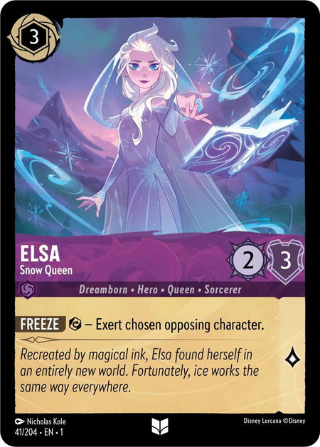 Elsa - Snow Queen - The First Chapter Disney Lorcana trading card