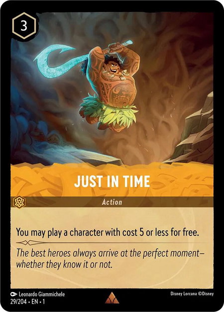 Just in Time - The First Chapter Disney Lorcana trading card